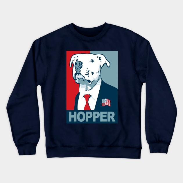 Feel The Hopper (Red White and Hopper) Crewneck Sweatshirt by LuisIPT